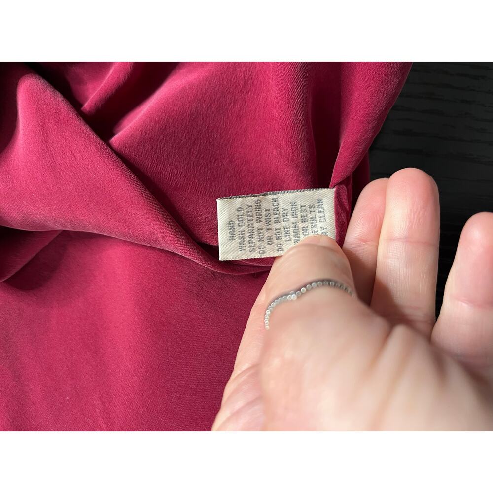 Vintage Lord and Taylor Crimson Red Silk Tank Top Blouse - Picture 2 of 9
